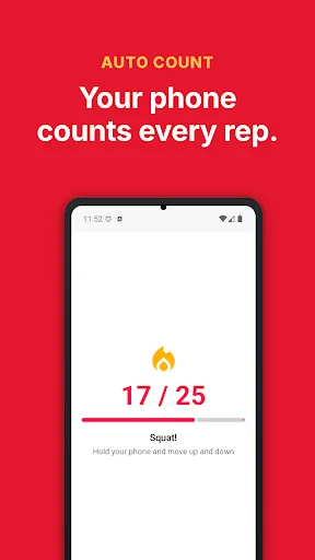 Squat Challenge: Counter Android app screenshot 1