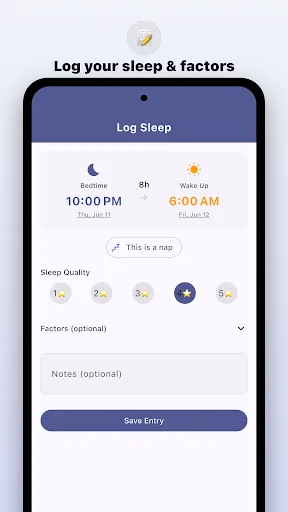 ZZZ Tracker Android app screenshot 2