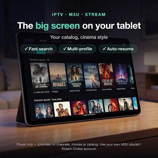 Luma Player: IPTV M3U Xtream Android app screenshot 4