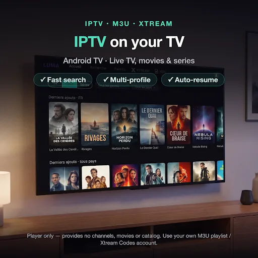 Luma Player: IPTV M3U Xtream Android app screenshot 5