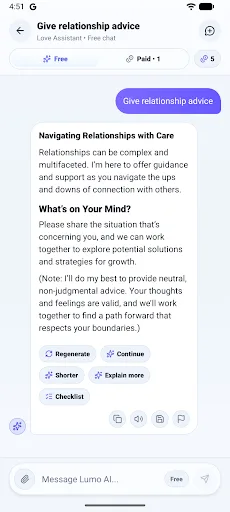 LumoAI: AI Chat Assistant Android app screenshot 2