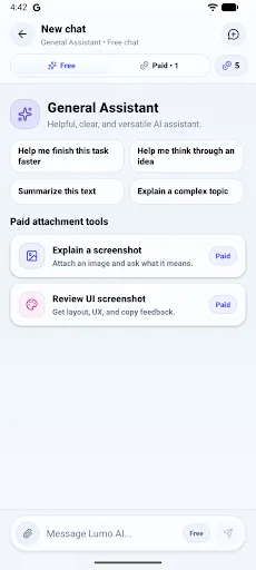 LumoAI: AI Chat Assistant Android app screenshot 3