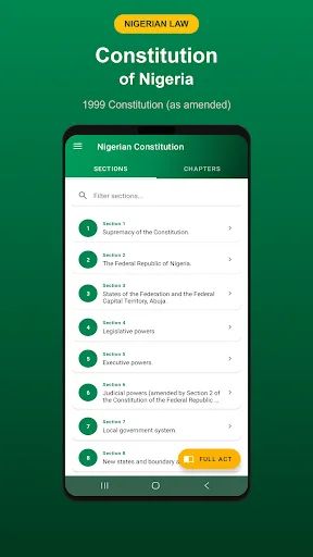 Nigerian Constitution 1999 Android app screenshot 1