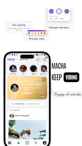 Macha: Vibes. Tribes. Bytes. Android app screenshot 4