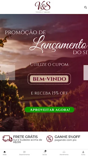 Vinhos e Sabores Android app screenshot 1