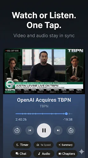 The Podcast App: Podcasts + AI Android app screenshot 2