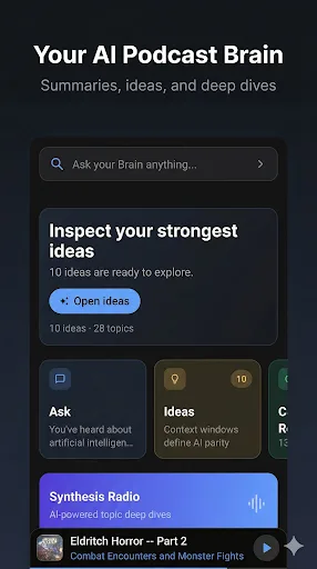 The Podcast App: Podcasts + AI Android app screenshot 3