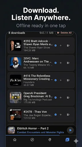 The Podcast App: Podcasts + AI Android app screenshot 6