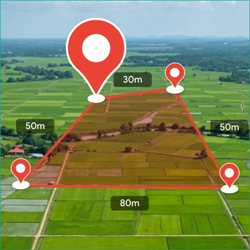 Land Area & Distance Measure Android app icon