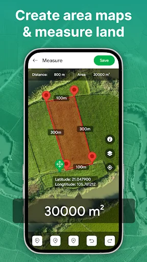 Land Area & Distance Measure Android app screenshot 3