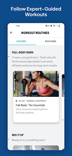 Map My Fitness Workout Tracker Android app screenshot 1