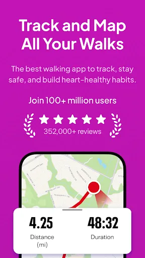 Map My Walk: Walking Tracker Android app screenshot 1