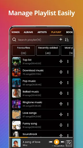 Music player Android app screenshot 2