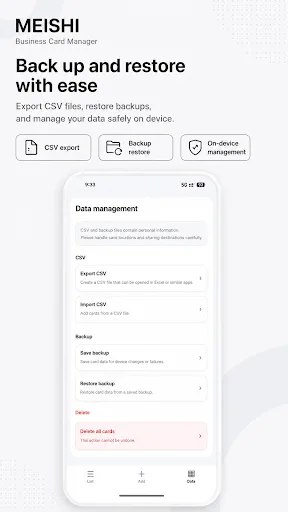 MEISHI - Business Card Manager Android app screenshot 2