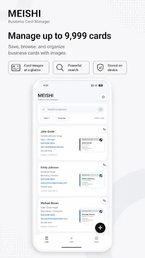 MEISHI - Business Card Manager Android app screenshot 3