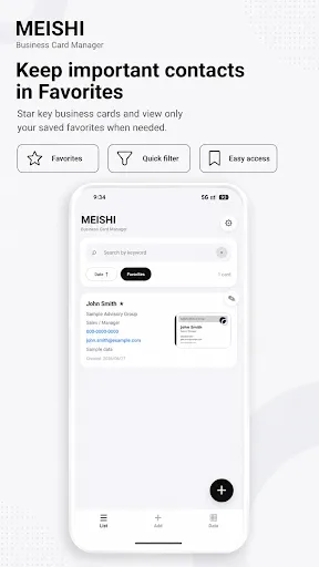 MEISHI - Business Card Manager Android app screenshot 5