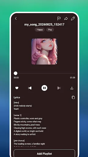 Melozi: AI Song, Music Maker Android app screenshot 2