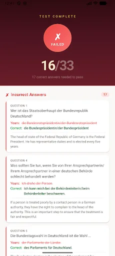 Einbürgerungstest Prep 2026 Android app screenshot 3