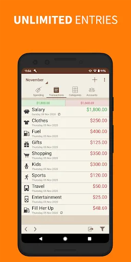 Spending Tracker Android app screenshot 2