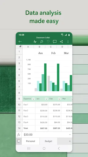 Microsoft Excel: Spreadsheets Android app screenshot 2