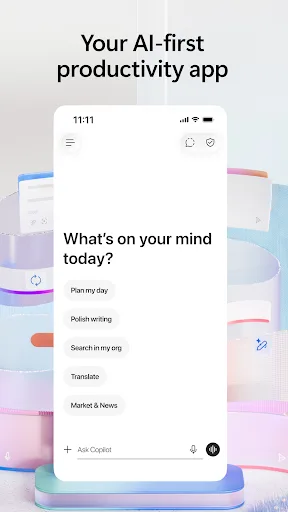 Microsoft 365 Copilot Android app screenshot 1