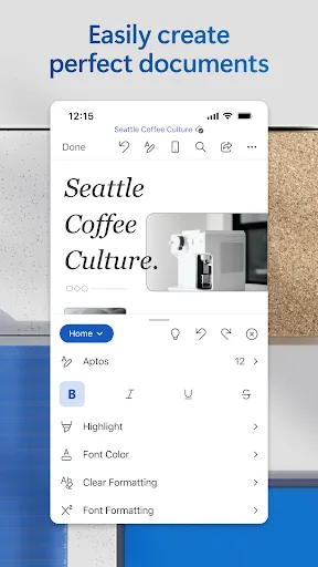 Microsoft Word: Edit Documents Android app screenshot 3