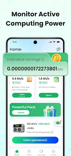 MineFlow Cloud: Crypto Miner Android app screenshot 2