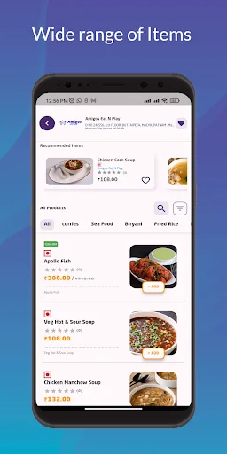 MiniQ Restaurant Android app screenshot 1