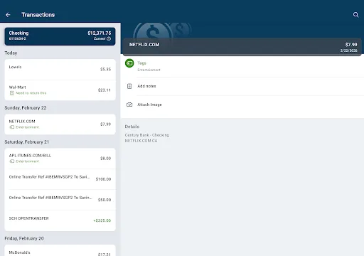 My Century Bank Android app screenshot 5