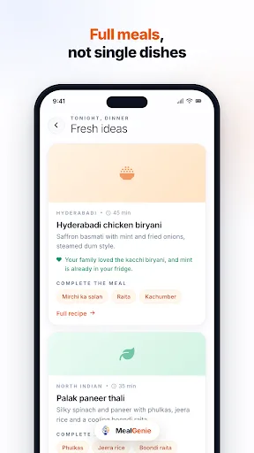 MealGenie: AI Meal Planner Android app screenshot 2
