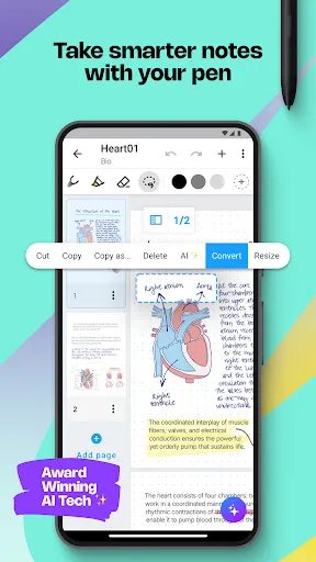 MyScript Notes: AI Note Taking Android app screenshot 1