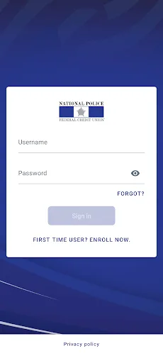 National Police FCU Android app screenshot 1