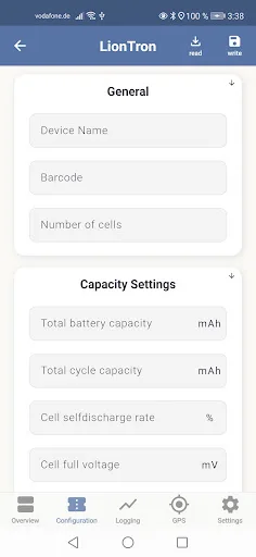 SmartBMS Utility Android app screenshot 4