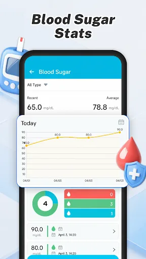 BP Care - Pressure & Sugar Android app screenshot 3