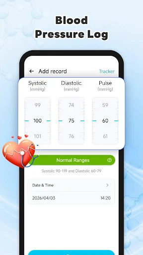 Super Tracker: BP & Sugar Android app screenshot 2