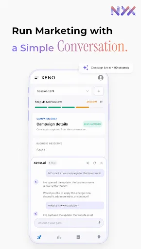NYX: AI Marketing Agent Android app screenshot 2