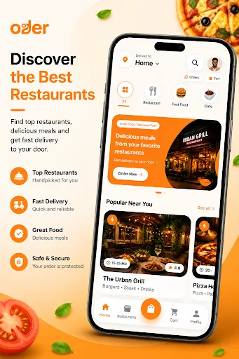 Oder Food: Food Delivery Android app screenshot 2