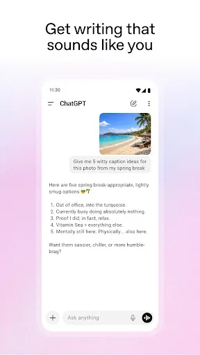 ChatGPT Android app screenshot 4