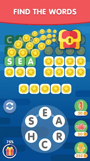 Word Search Sea: Offline Games Android app screenshot 1