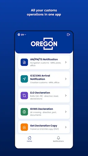 Oregon NCTS Android app screenshot 1