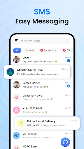 Messages: SMS Texting Android app screenshot 1