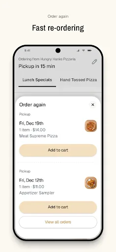 Hungry Hanks Pizzeria Android app screenshot 4
