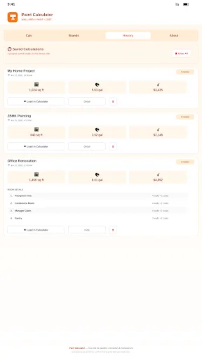 Paint Calc - Wall & Cost Android app screenshot 2