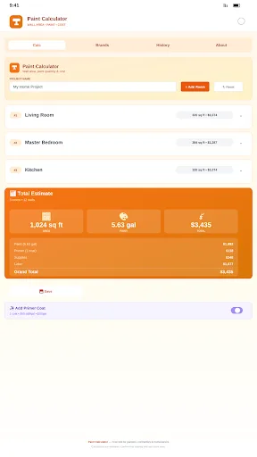 Paint Calc - Wall & Cost Android app screenshot 4