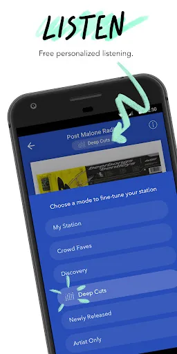 Pandora - Music & Podcasts Android app screenshot 1