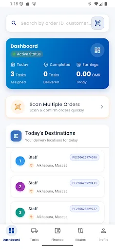 ParcelExpress Driver App Android app screenshot 1