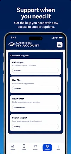 Patriot Mobile MyAccount Android app screenshot 1