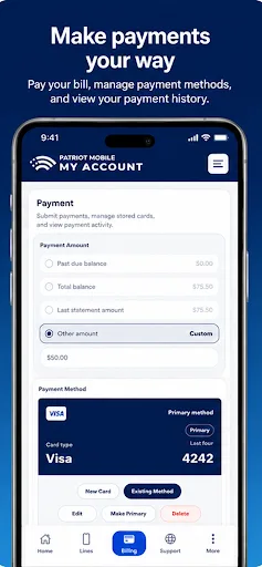 Patriot Mobile MyAccount Android app screenshot 3