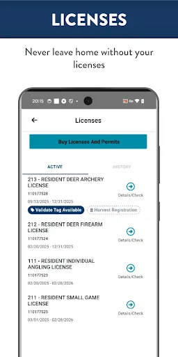 MN DNR Licensing Android app screenshot 3