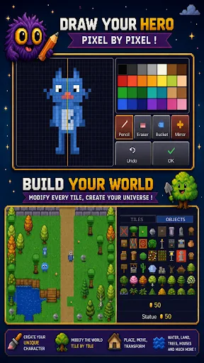 Petzuu: Pixel Sandbox RPG Android app screenshot 2